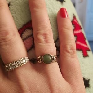 Genuine Jade Navajo Sterling Ring